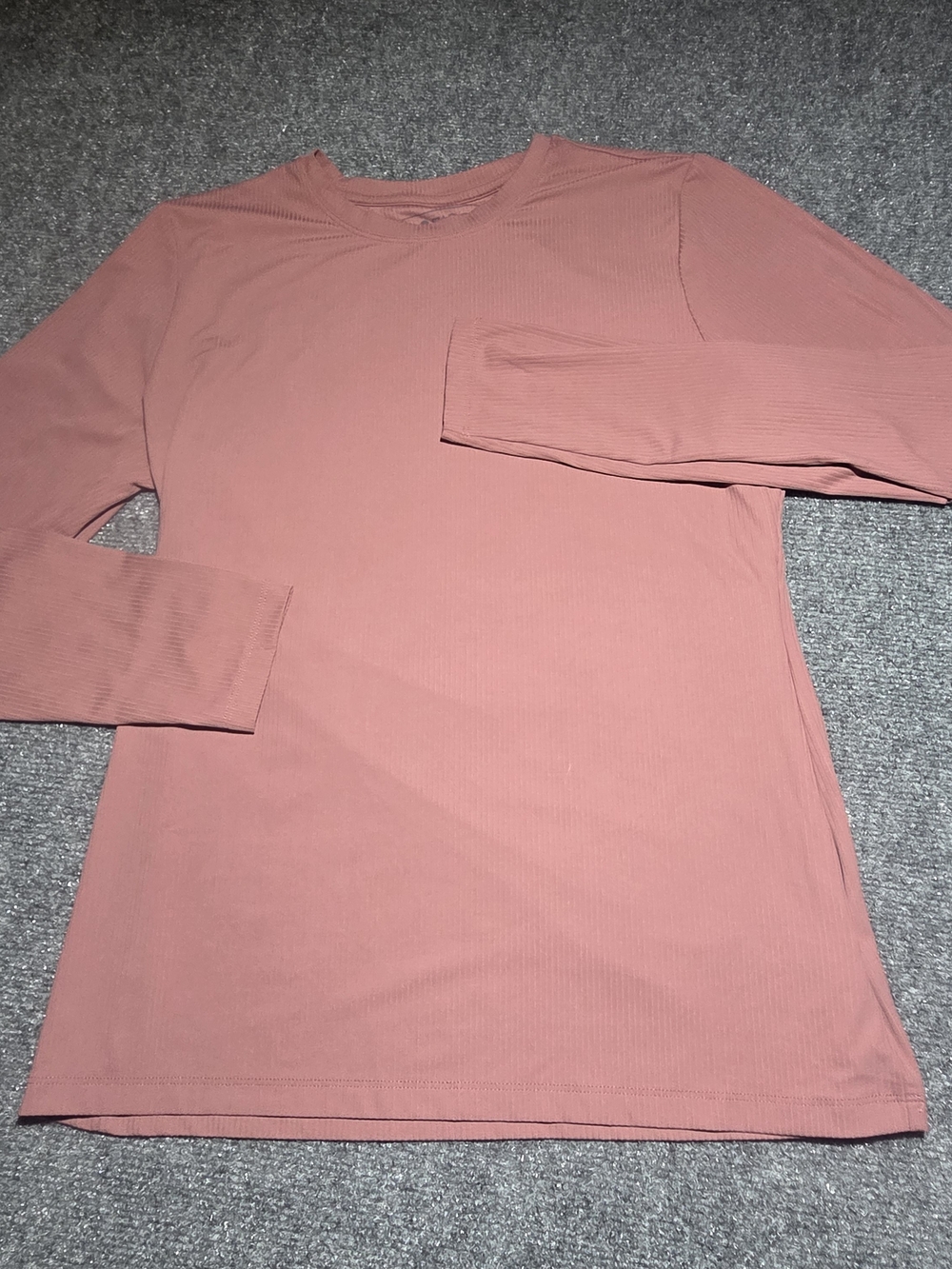 FIGS Women's Large Long Sleeve Underscrub Shirt Mauve Pink Technical Knit Base L